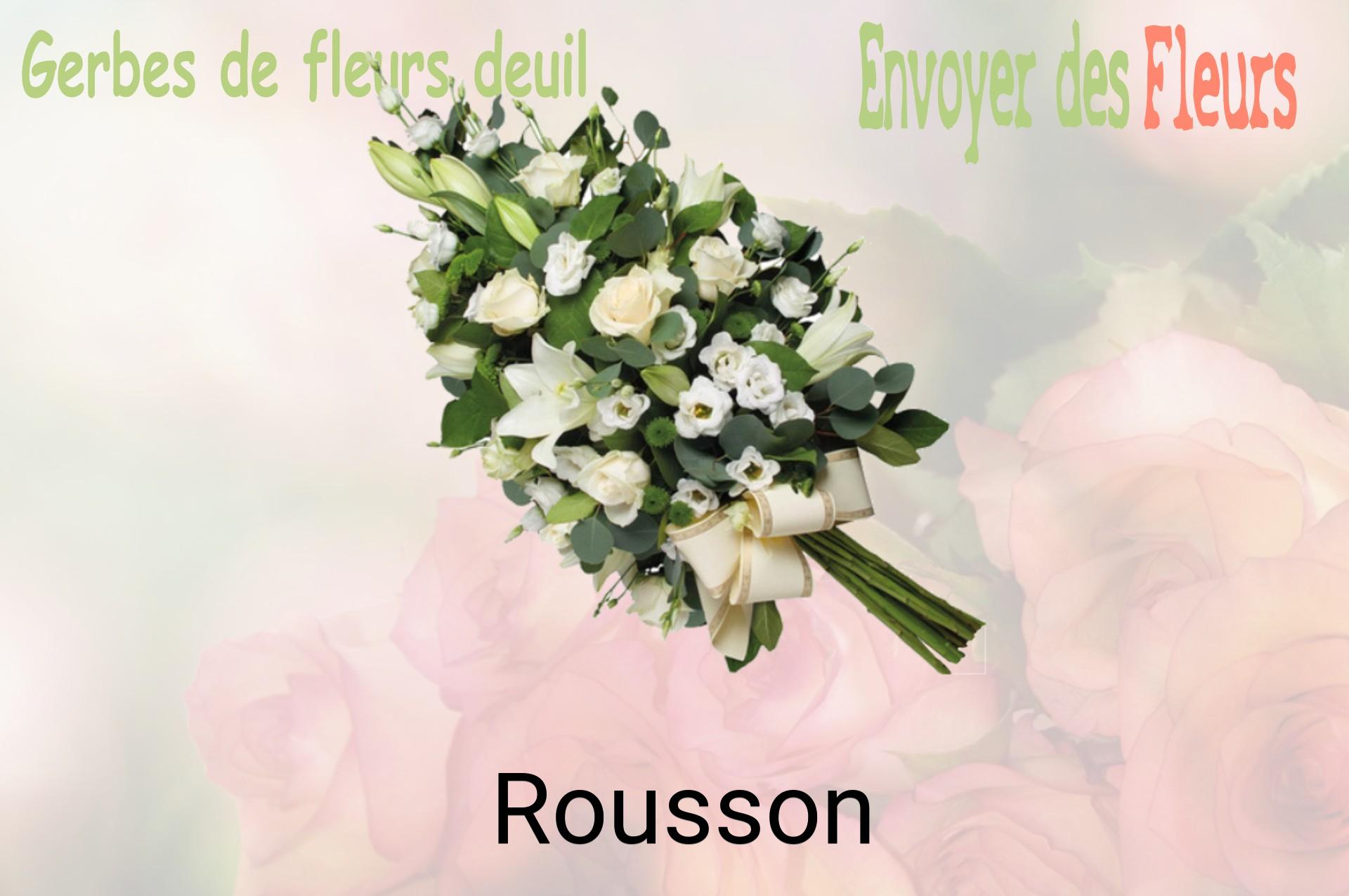 Gerbe de fleurs de deuil livrée à Rousson